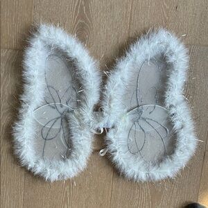 White Furry Angel Wings